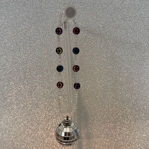 one-of-a-kind handmade disco ball rearview mirror charm
